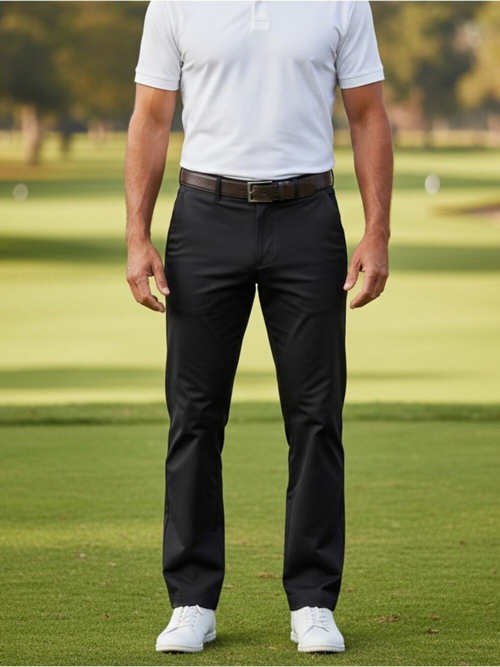 ASHWORTH Men’s 38 x 32 Black Golf Pant